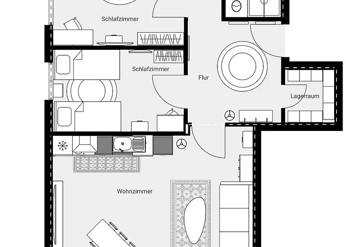 Premium Apartment 85Qm Nahe Therme & Kurpark 1-6 Pers Parkplatz Бад-Липпшпринге